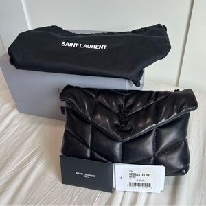 Saint Laurent Black Toy Puffer Crossbody Bag